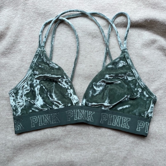 PINK Victoria's Secret Other - 🌸Pink by Victoria’s Secret Green Velvet Bralette 🌸